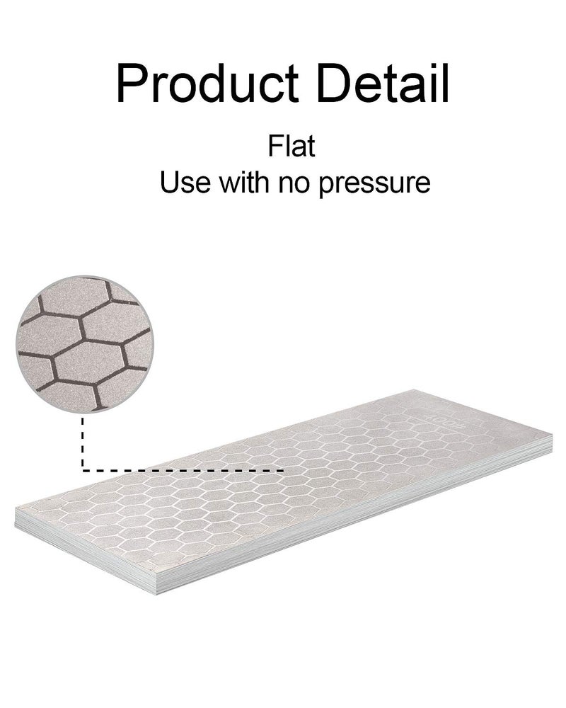 S SATC Diamond Sharpening Stone 2 Side Grit 400/1000 Diamond Plate Honing Stone 8-inch Hone Sharpener White - Image 5