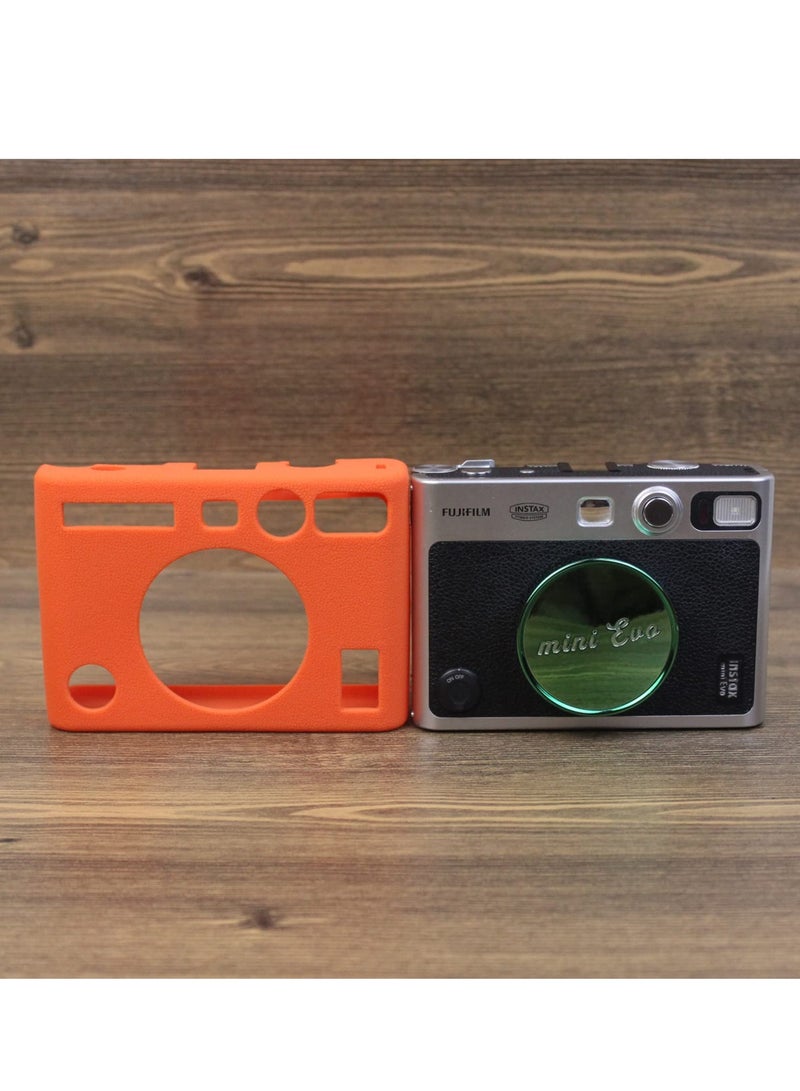 SYOSI حافظة كاميرا لـ Instax Mini EVO حافظة واقية من السيليكون لكاميرا Fuji Instax Mini EVO الفورية حافظة خفيفة الوزن من المطاط الناعم لـ Fujifilm Instax Mini Evo - Image 5