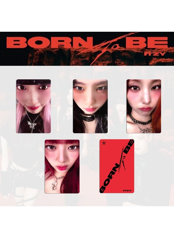 NIBEMINENT 4 Pcs Kpop ITZY BORN TO BE Special Edition Lomo Cards Card For Fans Collection Gifts - Image 1