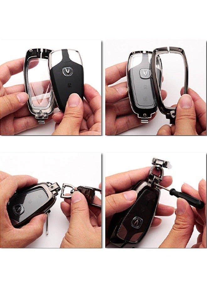 Generic - Suitable For Changan UNI/UNI-T/CS75/Eado Plus/UNI-K/CS85/Alsvin/UNI-V/CS95/CS35 key Protection Case High-end Zinc Alloy Car Key Case - Image 1