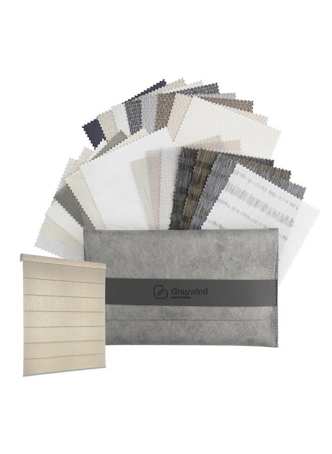 Graywind Roman Shades Light Filtering Roman Window Shades Plain Fold Soft for Doors Bedroom, Custom Size (Fabric Samples) - Image 1