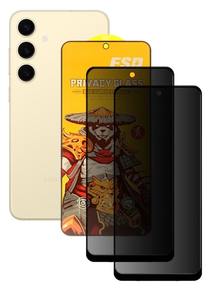 ESD 2 Pieces Tempered Dustproof Privacy Glass Screen Protector Compatible For Samsung Galaxy S24 - Image 1