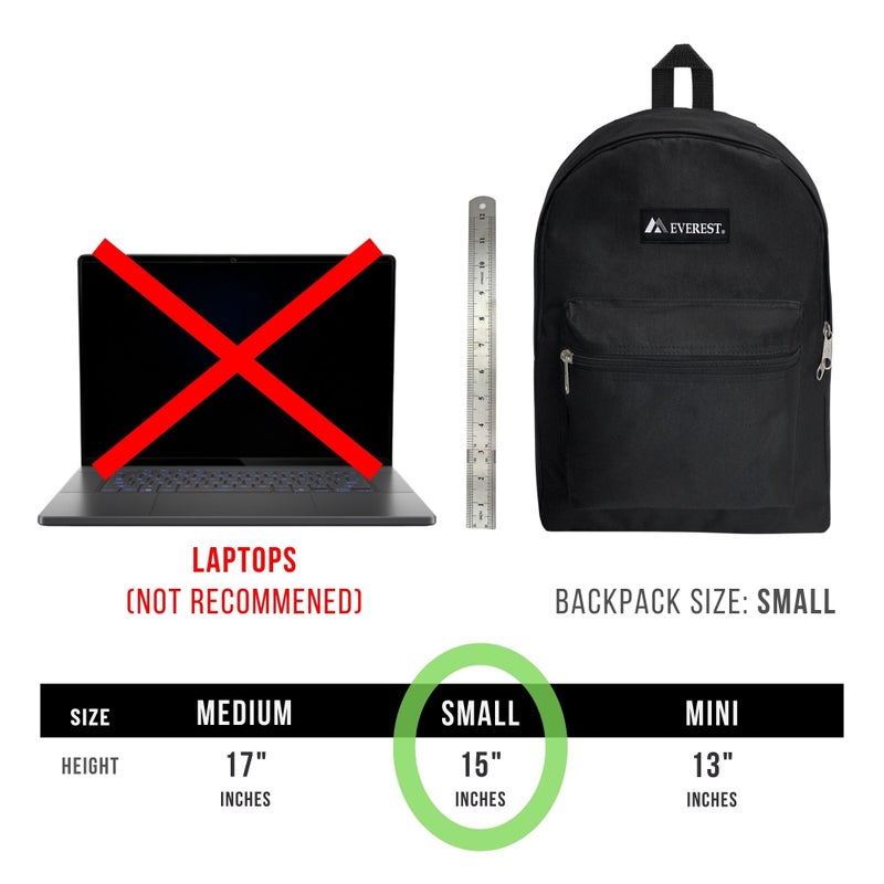 Everest Basic Backpack, Jade, One Size - Image 3