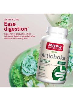 jarrow formulas Artichoke 500 Mg Liver Support & Digestion Dietary Supplement Vegan Standardized Extract 180 Servings (Capsules) (Packaging May Vary)  - Image 3