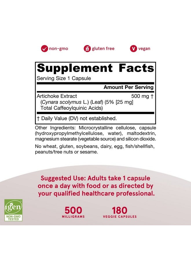 jarrow formulas خلاصة الأرضي شوكي 500 ملغ لدعم الكبد والهضم مكمل غذائي نباتي مستخرج موحد 180 حصة (كبسولات) (قد يختلف التعبئة) - Image 4