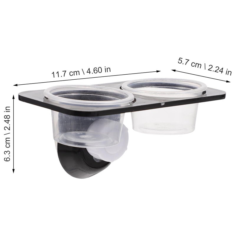 Double Compartment Reptile Food Bowl with Suction Cups Large Capacity Feeding Station for Geckos and Lizards - Image 3