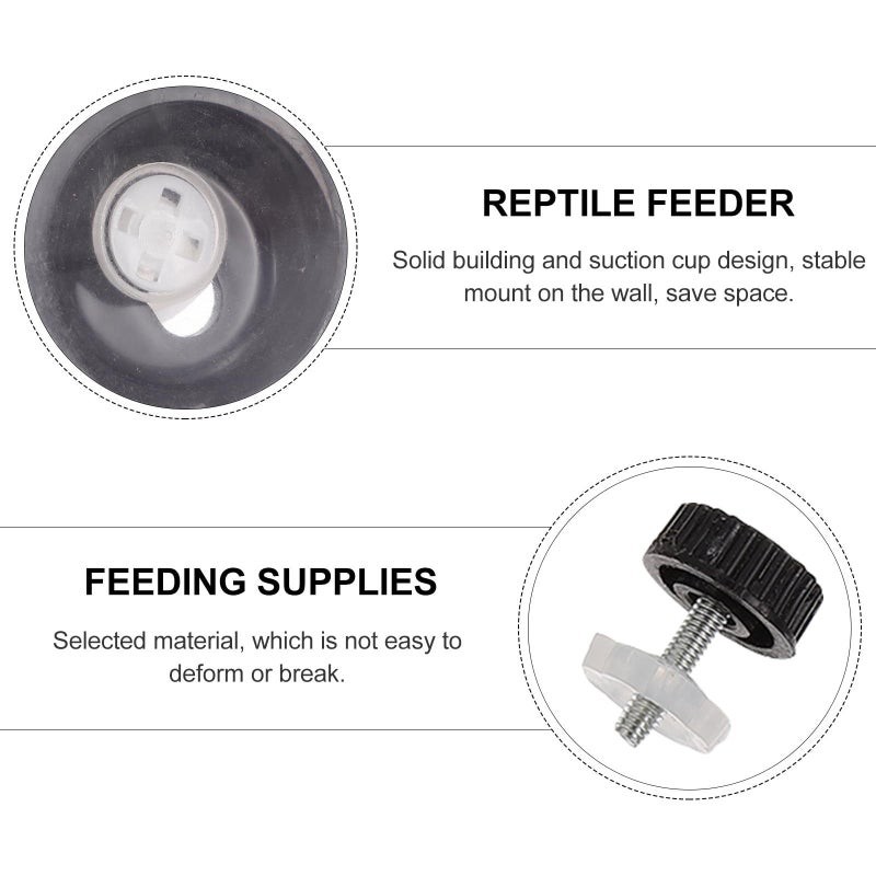 Double Compartment Reptile Food Bowl with Suction Cups Large Capacity Feeding Station for Geckos and Lizards - Image 4