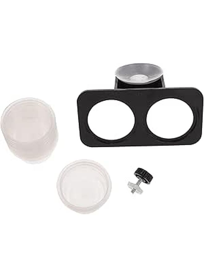 Double Compartment Reptile Food Bowl with Suction Cups Large Capacity Feeding Station for Geckos and Lizards - Image 1