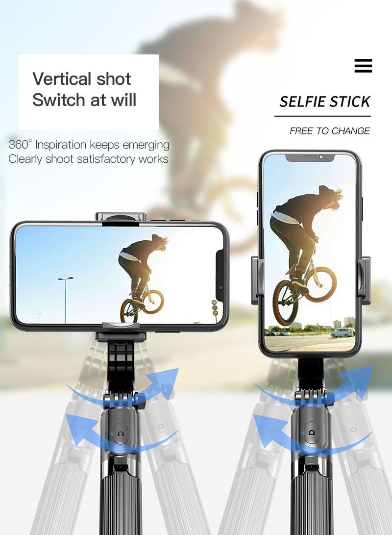 Sharpdo Multi-function Bluetooth Mobile Phone Selfie Stick Gimbal Single-axis Anti-shake Tripod - Image 5