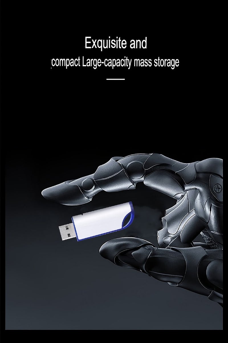 محرك فلاش USB، محرك أقراص الإبهام سهل الاستخدام، محرك القفز المدمج والمحمول، محرك قلم خفيف الوزن ومتين مع مؤشر LED، (قطعة واحدة، أبيض، 16 جيجابايت) - Image 3