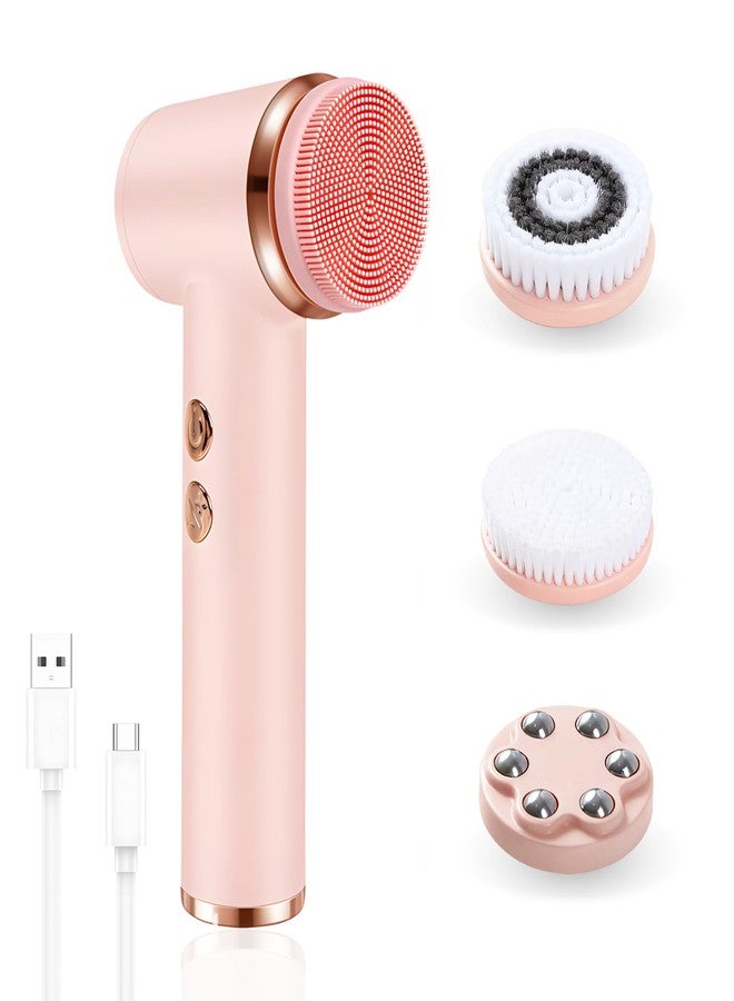 DotPet 4 in 1 Facial Cleansing Brush, Multi-Function Electrical Face Wash Brush with 5 Speed Adjustable, IPX6 Waterproof Portable Face Scrubber for Deep Cleansing and Exfoliating - Image 1
