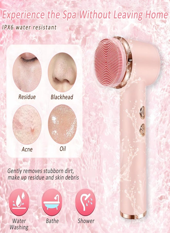 DotPet 4 in 1 Facial Cleansing Brush, Multi-Function Electrical Face Wash Brush with 5 Speed Adjustable, IPX6 Waterproof Portable Face Scrubber for Deep Cleansing and Exfoliating - Image 3