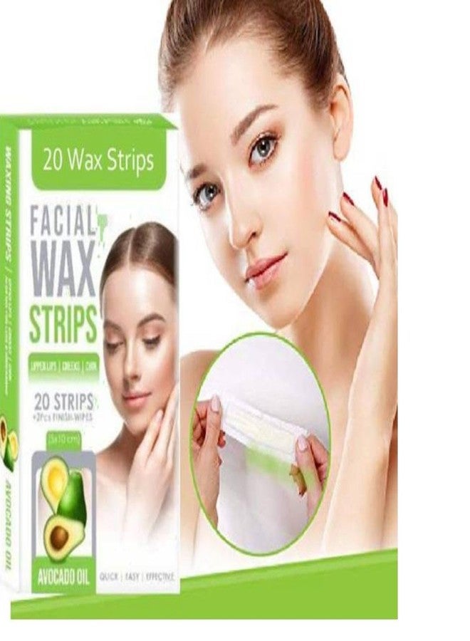 ROODILES Facial Wax Strips for Face, Upper Lip & Chin - Avocado Oil | 20 Ready-to-Use Strips + 2 Soothing Wipes | Deeply Nourishing & Gentle Hair Removal for Smooth, Glowing Skin - Image 3
