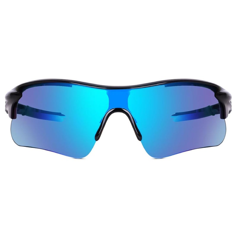 Dervin Non Polarized Oversized Sports Sunglasses for Men Women, Outdoor Cricket Cycling Hiking Fishing Sunglasses - Image 2