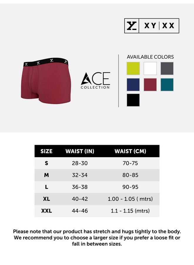 XYXX XYXX Men's Modal Stretch Trunks (Pack of 3) (XYTRNK_R2_3 White_M)  - Image 4