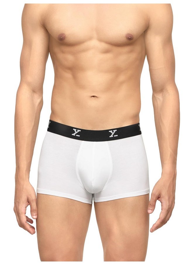 XYXX XYXX Men's Modal Stretch Trunks (Pack of 3) (XYTRNK_R2_3 White_M)  - Image 2