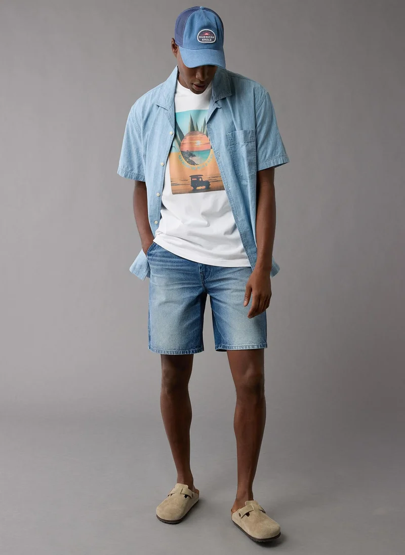 American Eagle Logo Graphic Crew Neck T-Shirt