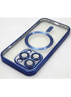 IPhone 14 Pro Max (6.7 Inch) MagSafe Case With Colored Sides & Camera Protection - Clear / Blue