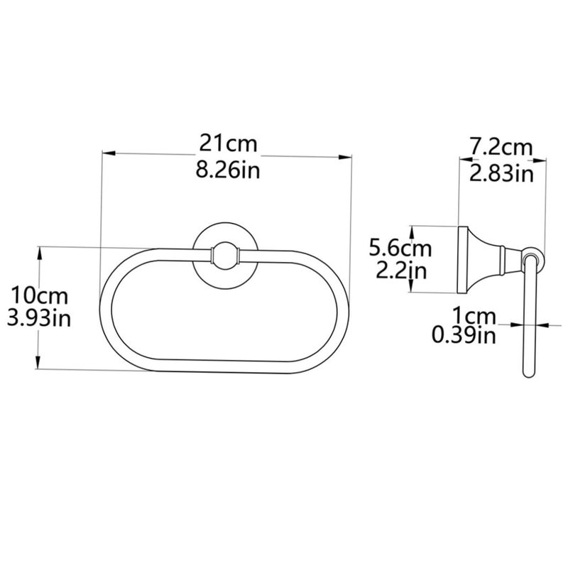 White 4 Pcs Towel Holder Set Modern Design Easy Install For Bathroom 21X13 Cm - Image 5