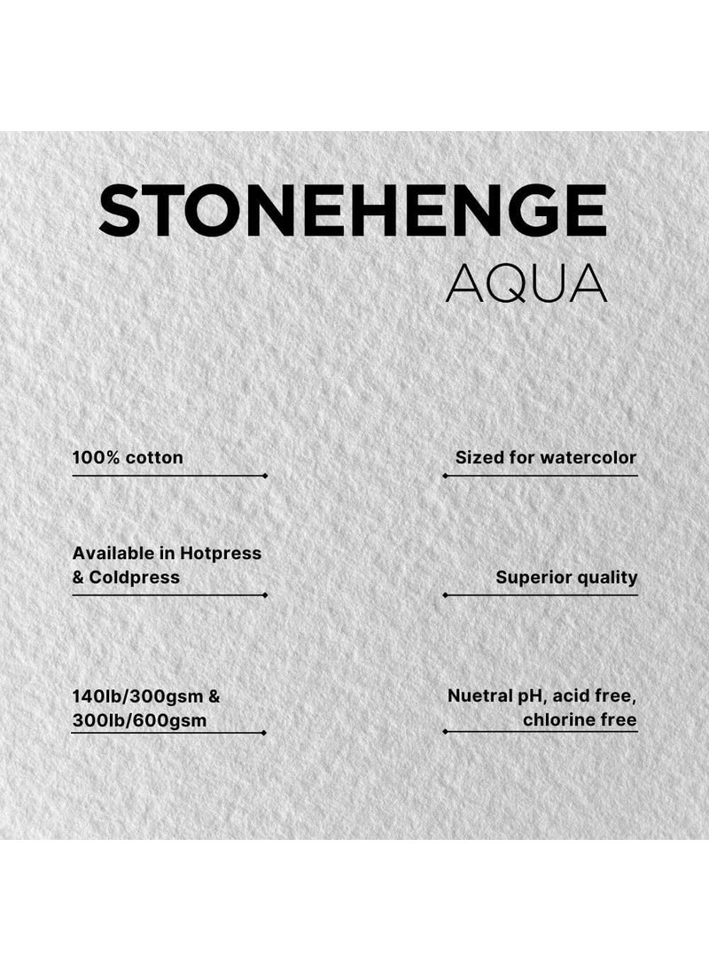 Legion Stonehenge Aqua White Medium Weight Block 140lb Coldpress 7 x 10 Inches 15 Sheets for Wet and Dry Media  - Image 3