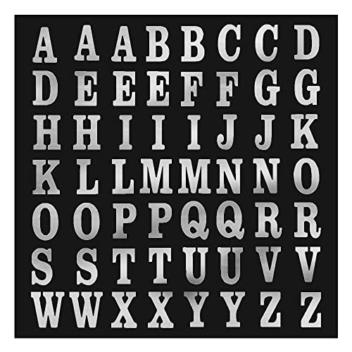 Comet Busters Self-Adhesive Uppercase Metallic Finish Alphabet Stickers for Art & Craft, Decorations, Projects, School Work (Silver) (Letter Size : 15 mm) (STR211) - Image 1