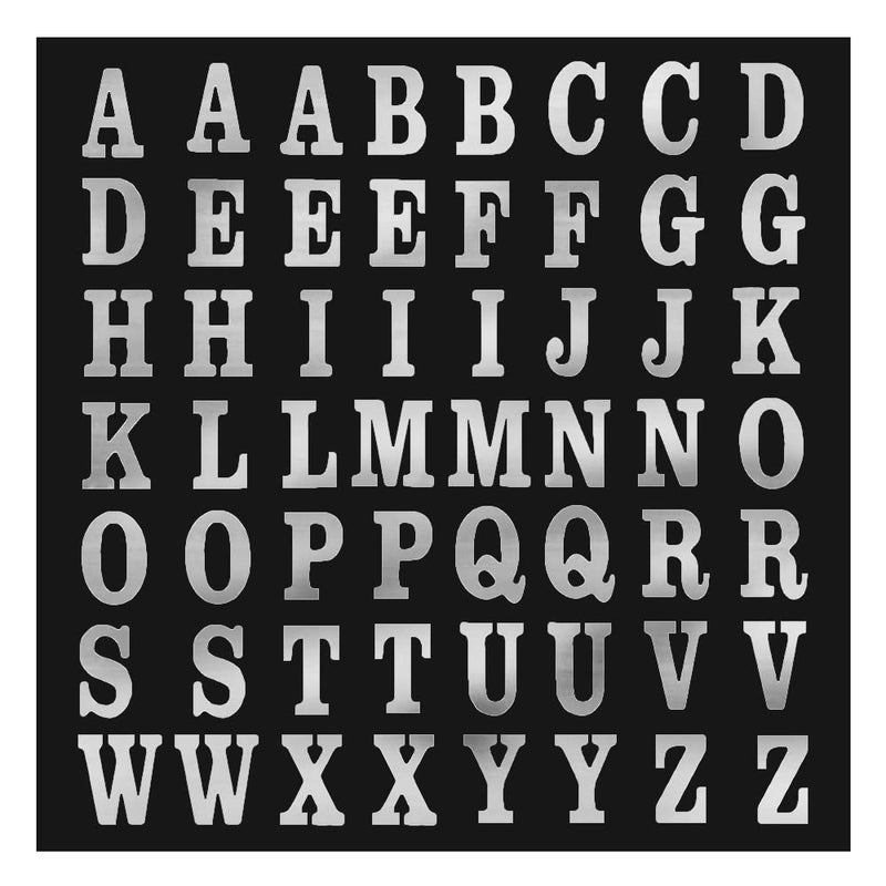 Comet Busters Self-Adhesive Uppercase Metallic Finish Alphabet Stickers for Art & Craft, Decorations, Projects, School Work (Silver) (Letter Size : 15 mm) (STR211) - Image 4