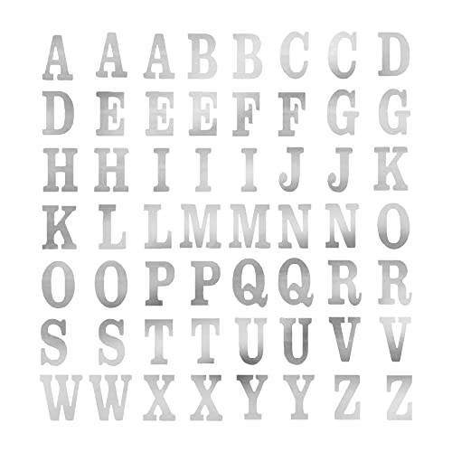 Comet Busters Self-Adhesive Uppercase Metallic Finish Alphabet Stickers for Art & Craft, Decorations, Projects, School Work (Silver) (Letter Size : 15 mm) (STR211) - Image 2