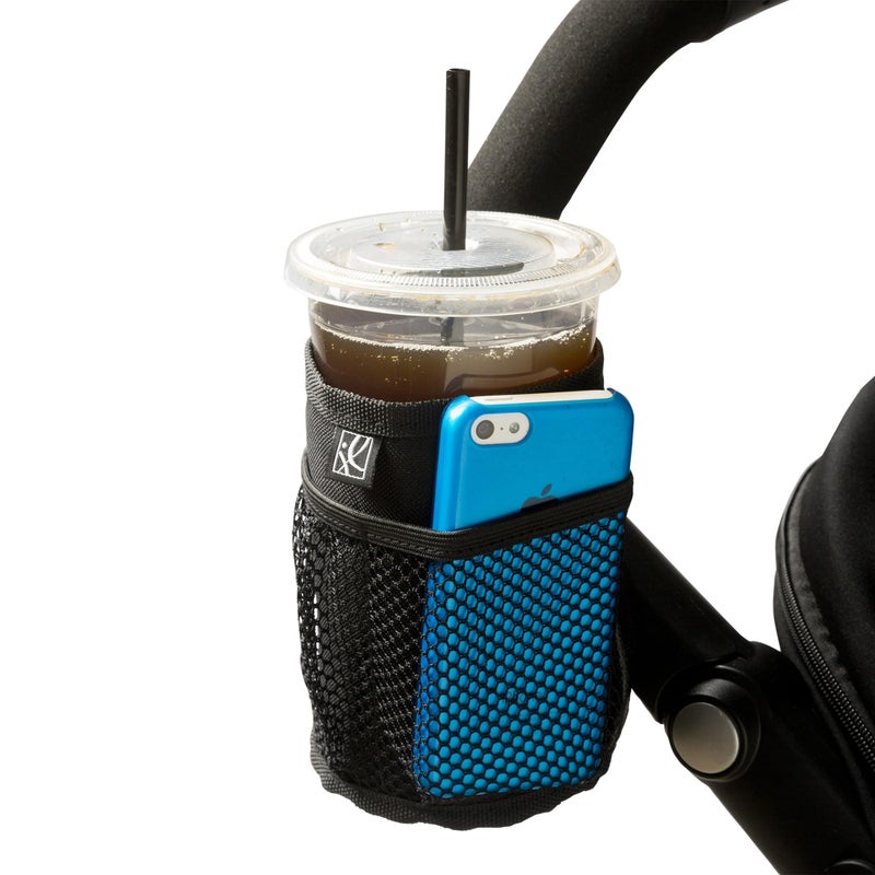 J.L. Childress Cup 'N Stuff Stroller Cup & Phone Holder - Accessories for Baby Strollers, Wheelchairs, Scooters, Walkers, Universal Fit for UPPAbaby, Doona, & More, Drink & Bottle Holder - Black - Image 1