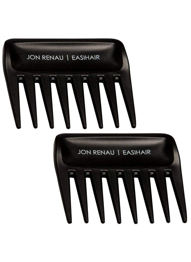 Jon Renau Jon Renau, Set of 2 Wide Tooth Combs by Jon Renau for Synthetic, Heat Friendly HD Fiber and Human Hair  - Image 1