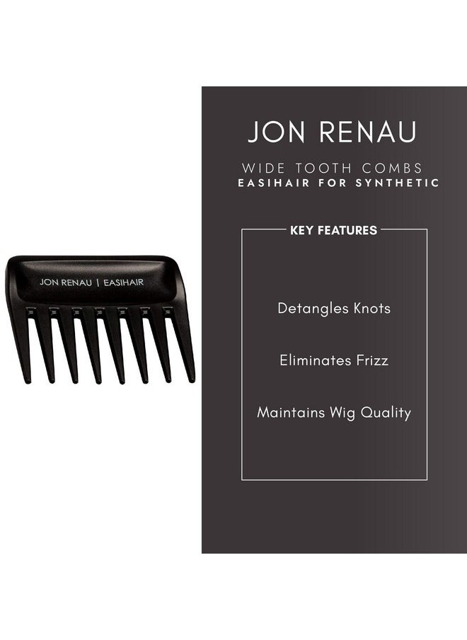 Jon Renau Jon Renau, Set of 2 Wide Tooth Combs by Jon Renau for Synthetic, Heat Friendly HD Fiber and Human Hair  - Image 3