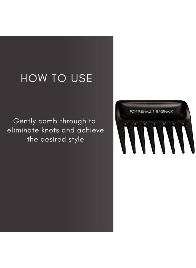 Jon Renau Jon Renau, Set of 2 Wide Tooth Combs by Jon Renau for Synthetic, Heat Friendly HD Fiber and Human Hair  - Image 5