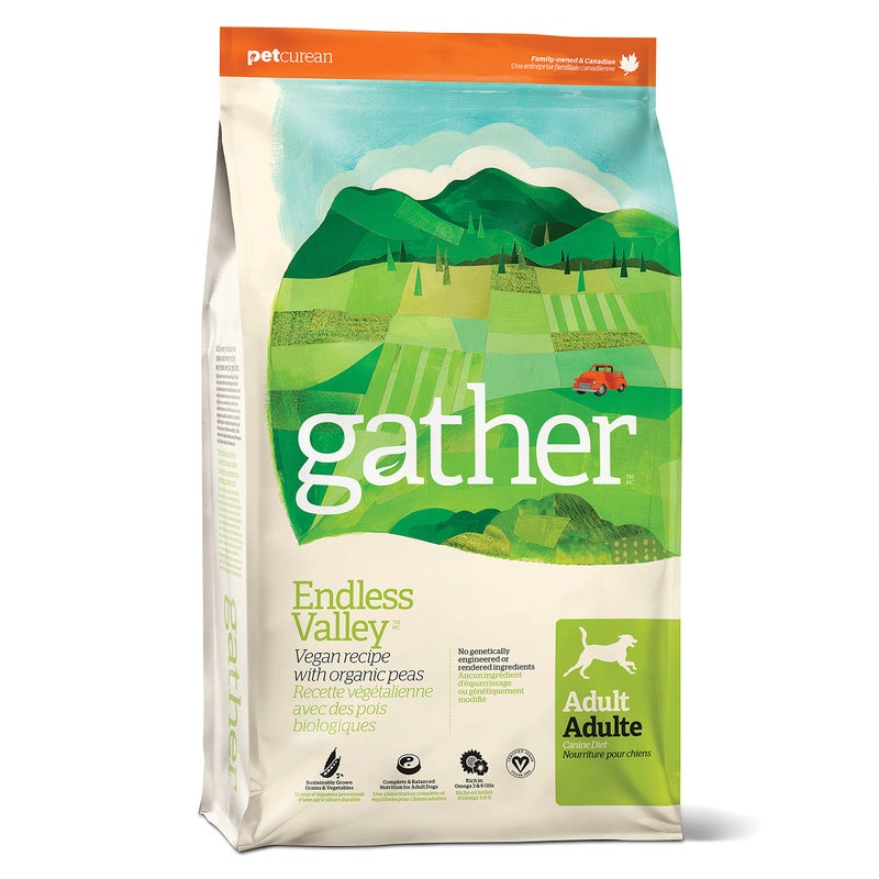 GATHER Endless Valley PlantBased GrainFree Dry Dog Food Vegan Adult Recipe with NonGMO Ingredients 16 lb Bag