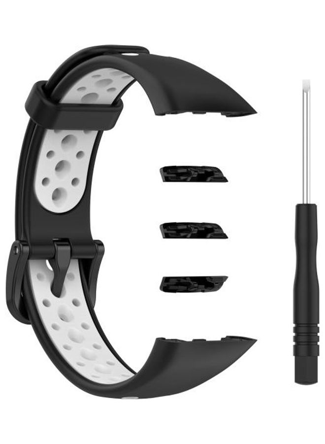 نيبمينينت سوار بديل لساعة هواوي باند 6 وهونر أسود/ أبيض - Image 1