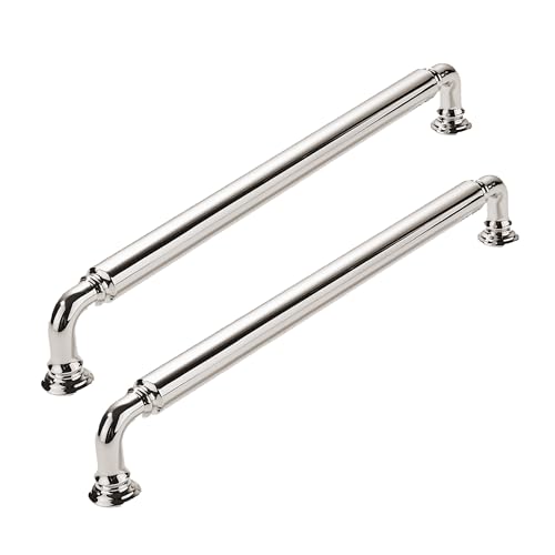 CABDM 5 Pack 10 Inch Hole Center Vibrant Polished Nickel Cabinet pulls HeavyDuty Solid Cabinet Handle Hardware Suitable for cabinets Dressers Kitchens and Bathroom cabinets - Image 1