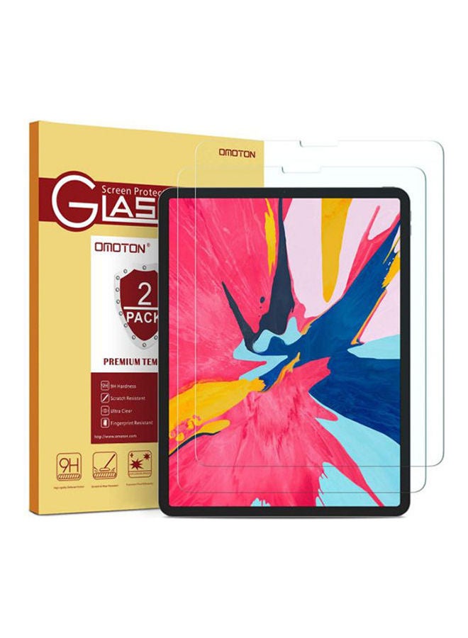 Tempered Glass Screen Protector With Face Id  Apple Pencil Compatible, 9H Hardness, Scratch-Resistant, Bubble-Free Installation For Apple Ipad Pro 11 Inch 2018 Pack Of 2 Clear
