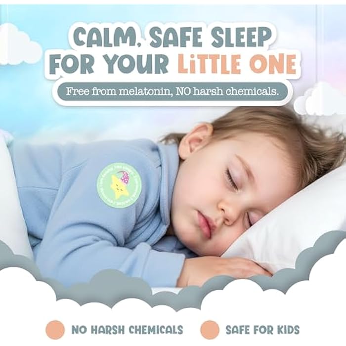 Gemma Joy StickyOnes Sleep Patches for Kids – Toddler Sleep Aid Stickers with Natural Sandalwood, Chamomile & Lavender – Melatonin-Free Sleepy Stickers for Kids, Sticks to Clothes All Night (30 Pack) - Image 2