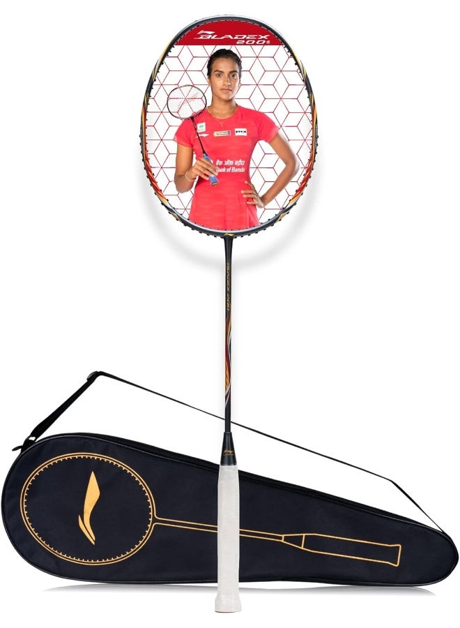 Li-Ning راكت بادل لي-نينغ بليد إكس 200R من ألياف الكربون (فحم/أحمر) مع غطاء كامل مجاني - Image 3