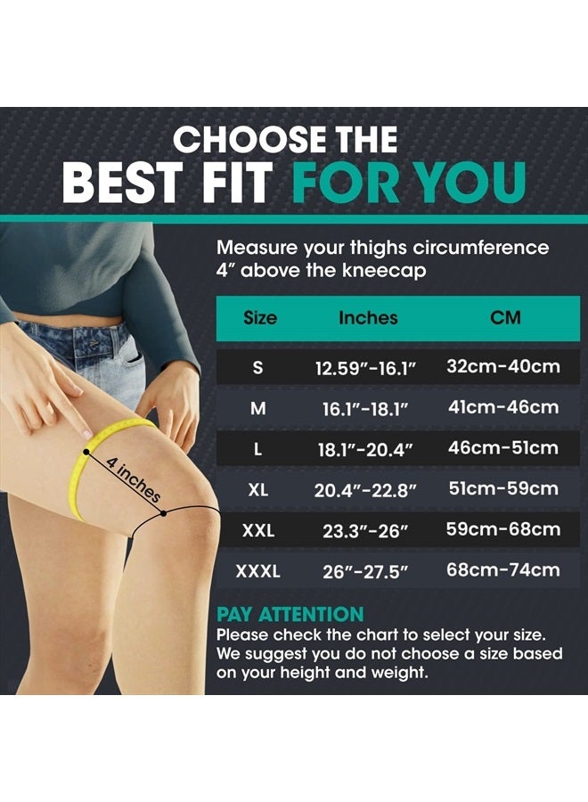 Modvel Compression Knee Brace for Women & Men - 2 Pack Knee Brace for Women Running Knee Pain, Knee Support Compression Sleeve, Workout Sports Knee Braces for Meniscus Tear ACL & Arthritis Pain Relief - Image 4