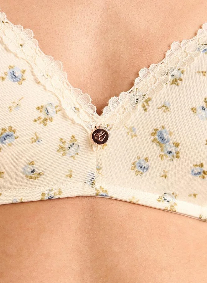 Splash FAV Floral Print Bra Non Wired