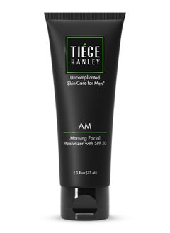 tiege hanley Tiege Hanley Mens Face Moisturizer, Morning Facial Moisturizer with SPF 20 - Men's Face & Skin Care Cream for Long-Lasting Hydration - Promotes Even...  - Image 1