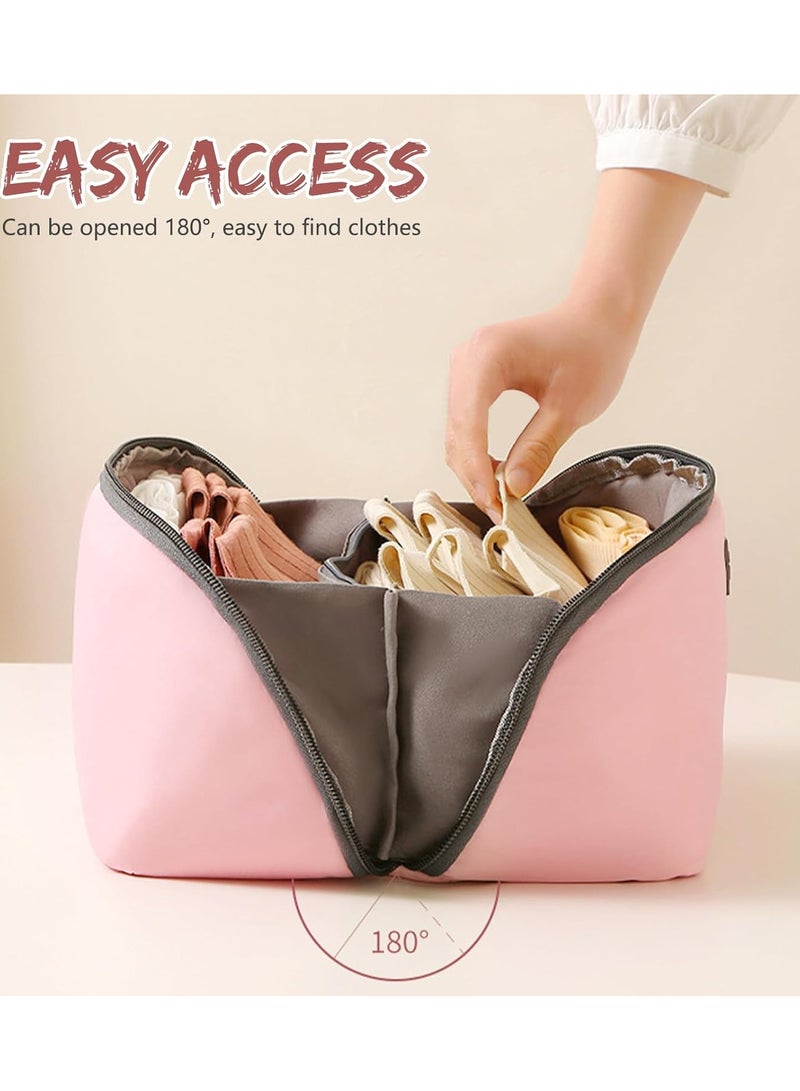 Women Travel Storage Bag, Underwear Bra Organizer Bag, Multifunctional Clothes Bra Socks Divider Organizer Pouch, Portable Bra Lingerie Storage Pouch with Liner, for Underwear Socks Cosmetic - Image 5