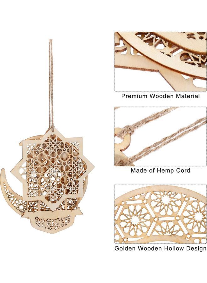 Y&D 12-Piece Eid Mubarak Ornament Set Gold - Image 4