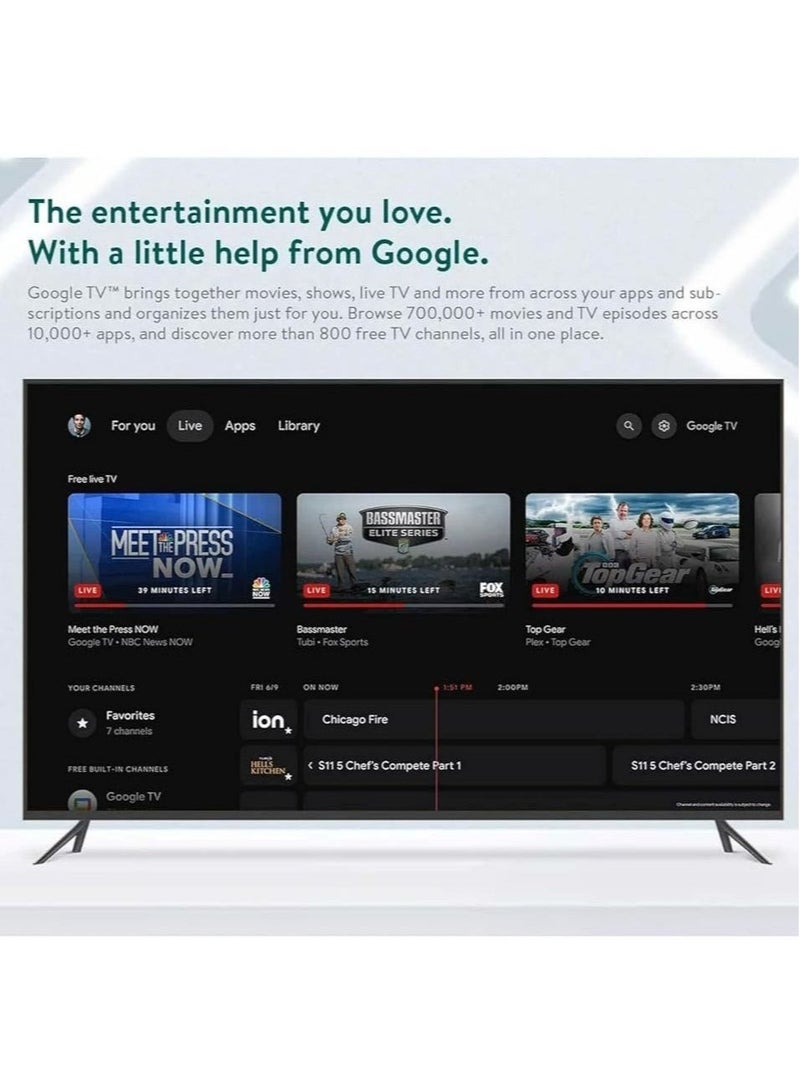 ONN جهاز بث بدقة 1080p مع Google TV – Chromecast مدمج، دعم Dolby Audio و DTS، 2GB RAM، 16GB تخزين – مشغل وسائط ذكي لبث الأفلام، البرامج التلفزيونية، الموسيقى، والمزيد - Image 3