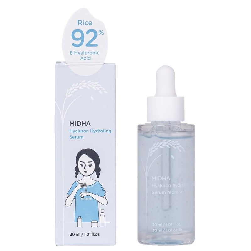 MIDHA Hyaluron Hydrating Serum Deep  instant moisturizing 8 layer hyaluronic acid contained quick hydrating serum vegan