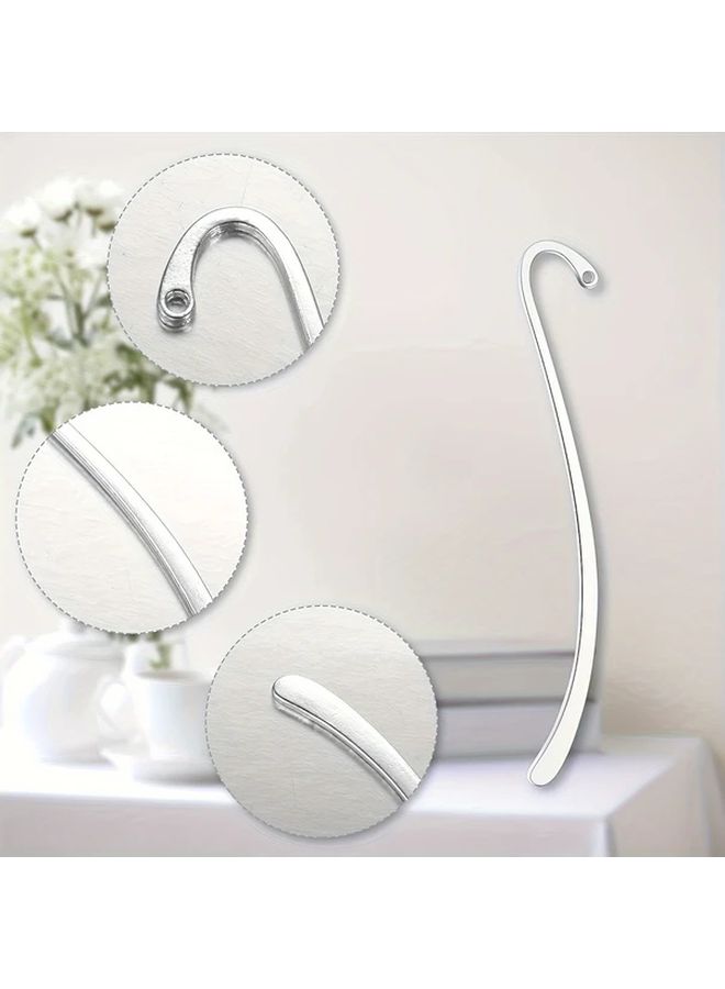 Aluminum Alloy Bookmark 12 Pack Silver Glossy Finish Elegant Page Markers - Image 3