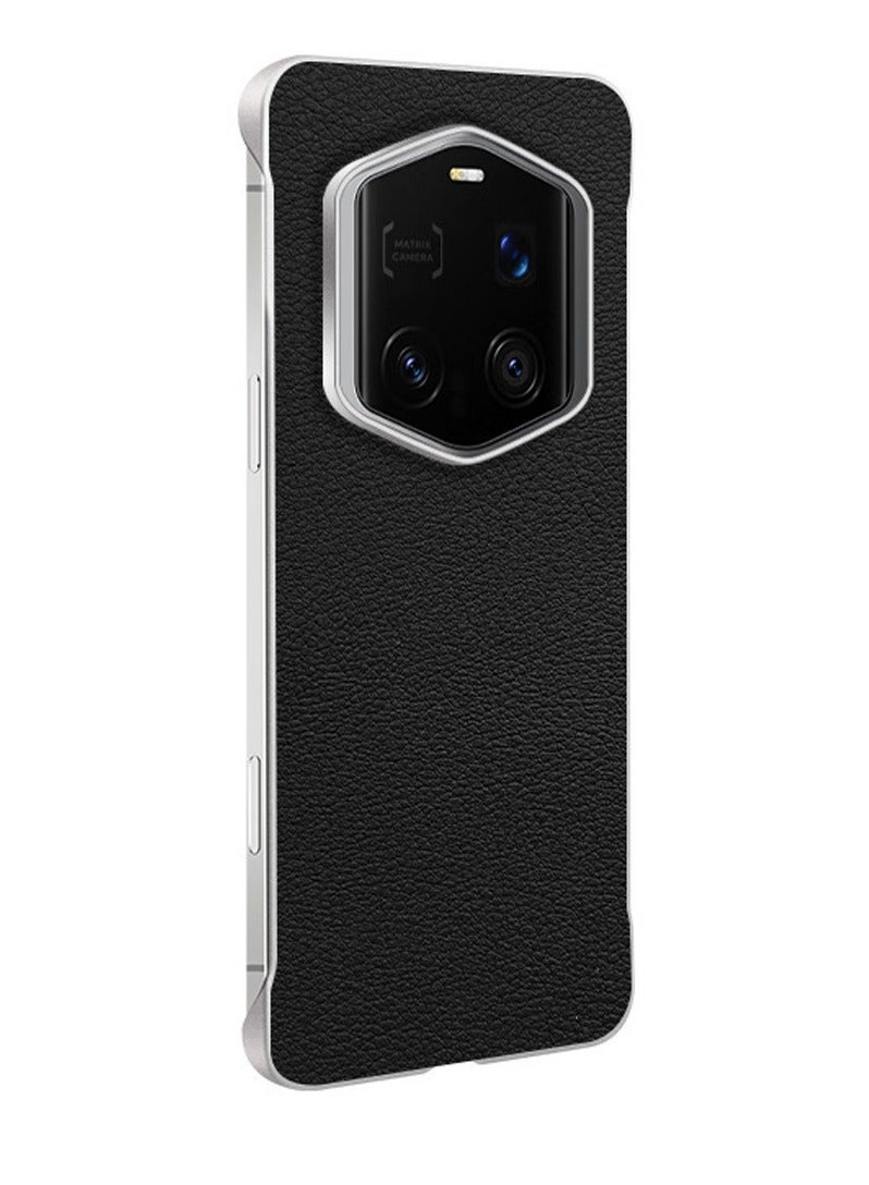 general Frameless Case Compatible with Honor Magic 7 RSR Porsche Design, Ultra-thin Skin-friendly Plain Leather Case Anti-Drop Anti-Fingerprint Shockproof Protective Cover - Image 2