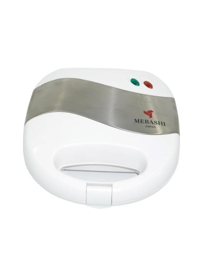 Mebashi MEBASHI Grill Sandwich Maker | JAPAN | 800 Watt, Cool Touch Handle,Toast, Waffle, Griddle, Non-Stick Coating Plates, Automatic Temperature Control, Anti-Slip Feet (ME-SW1005W2)(750W)  - Image 1