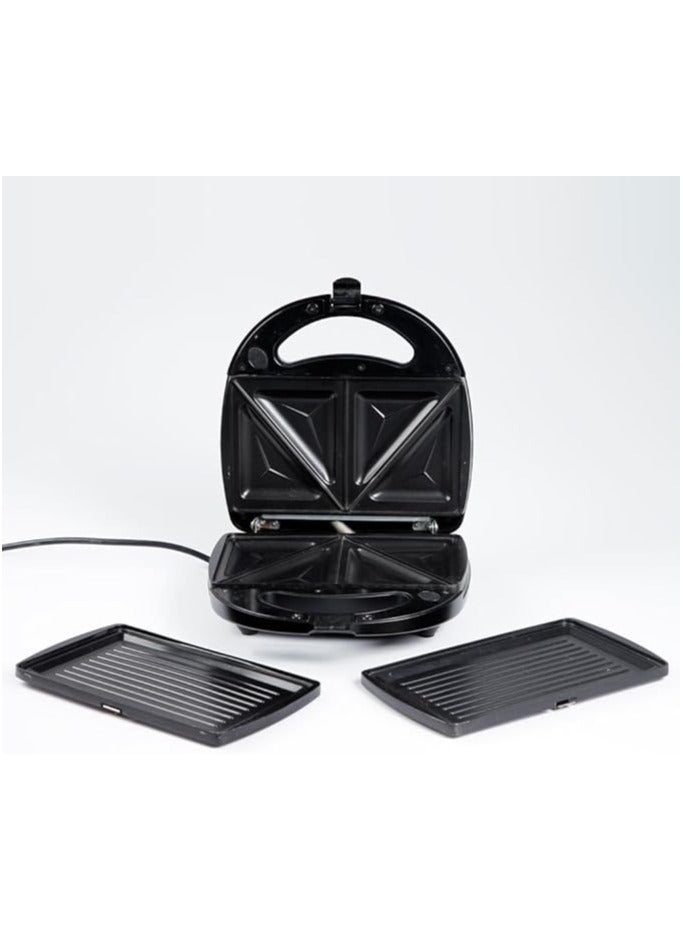 Mebashi MEBASHI Grill Sandwich Maker | JAPAN | 800 Watt, Cool Touch Handle,Toast, Waffle, Griddle, Non-Stick Coating Plates, Automatic Temperature Control, Anti-Slip Feet (ME-SW1005W2)(750W)  - Image 3