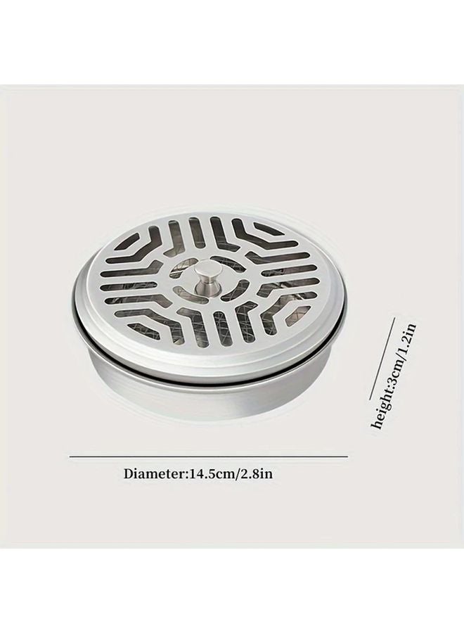 1pc Stainless Steel Mosquito Incense Burner Box With Ash Storage Tray - Image 4