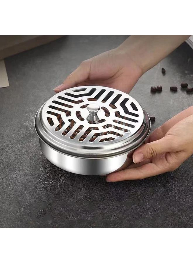 1pc Stainless Steel Mosquito Incense Burner Box With Ash Storage Tray - Image 5